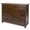 Boston Pine 3+3 Drawer Wide Chest