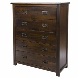 Boston Pine Large 5 Drawer Chest of Drawers