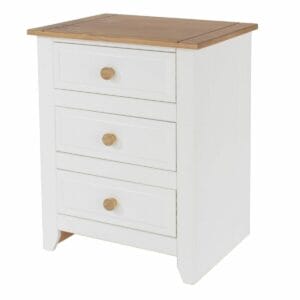 Capri Mdf 3 Drawer Bedside Cabinet