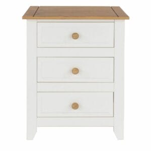 Capri Mdf 3 Drawer Bedside Cabinet