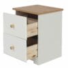 Colorado Mdf 2 Drawer Petite Bedside Cabinet