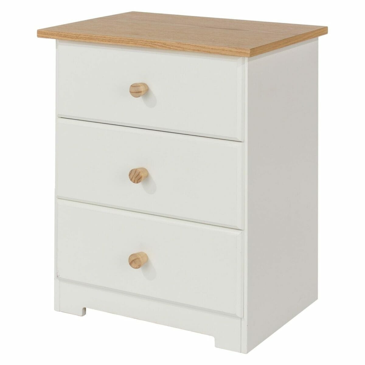 Colorado Mdf 3 Drawer Bedside Cabinet