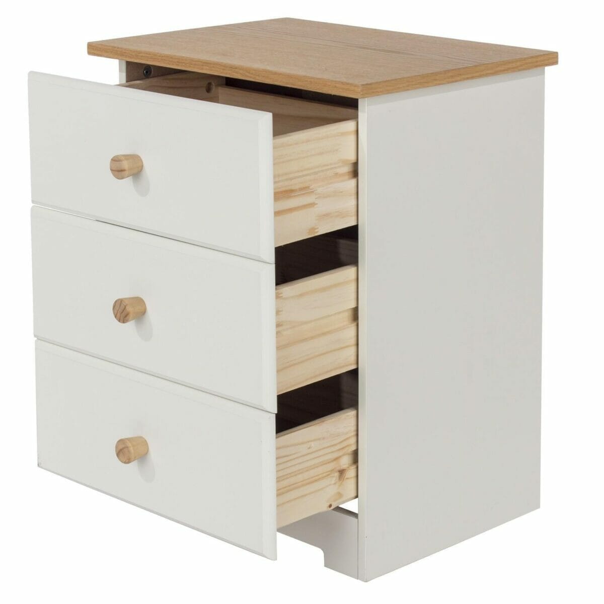 Colorado Mdf 3 Drawer Bedside Cabinet