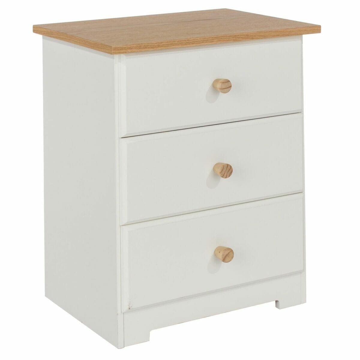 Colorado Mdf 3 Drawer Bedside Cabinet