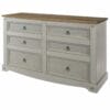 Corona Grey Pine 3+3 Drawer Wide Chest