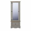 Corona Grey Pine Armoire With Mirrored Door