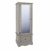 Corona Grey Pine Armoire With Mirrored Door
