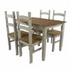 Corona Pine Rectangular Dining Table & 4 Chair Set