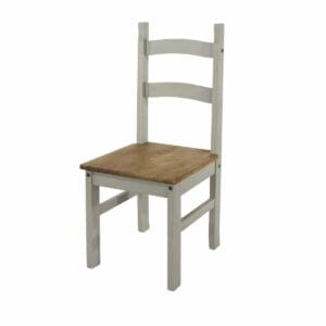 Corona Grey Pine Solid Pine Chairs (Pair)