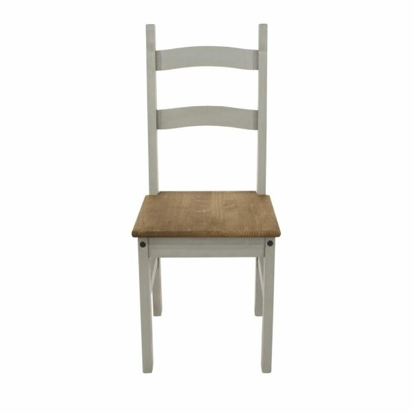 Corona Grey Pine Solid Pine Chairs (Pair)