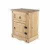 Corona Pine 1 Door, 1 Drawer Bedside Cabinet