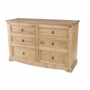 Corona Pine 3+3 Drawer Wide Chest