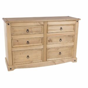 Corona Pine 3+3 Drawer Wide Chest