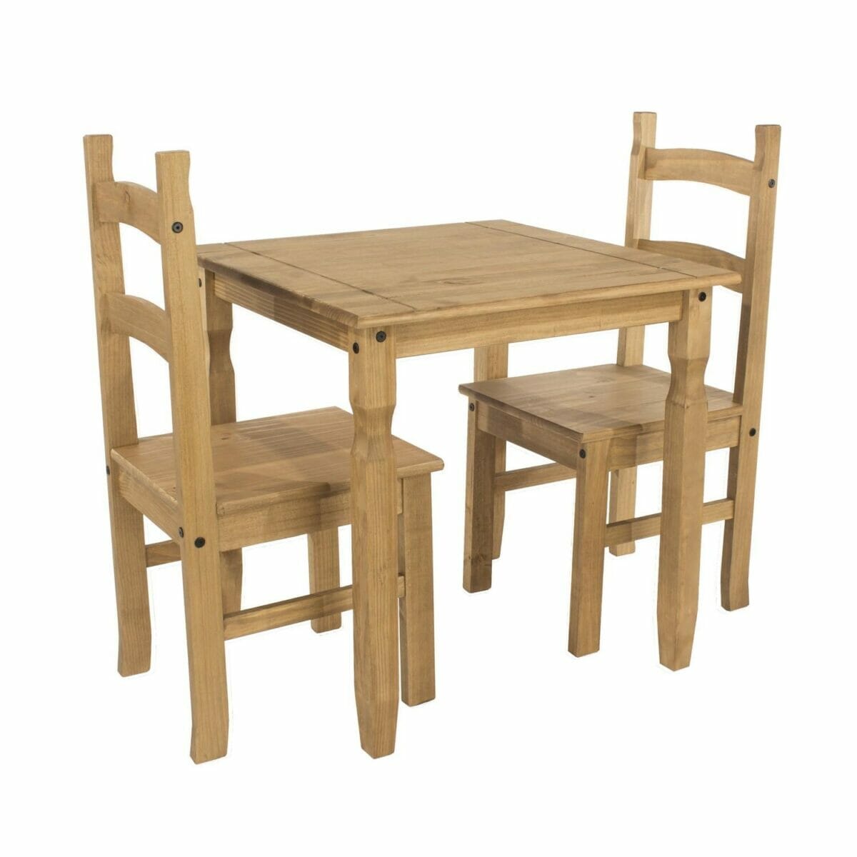 Corona Pine Square Dining Table & 2 Chair Set
