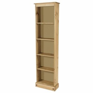 Corona Pine Tall Narrow Bookcase