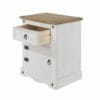 Corona White Pine 1 Door, 1 Drawer Bedside Cabinet