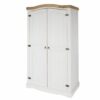 Corona White Pine 2 Door Wardrobe