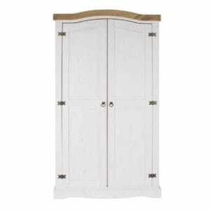 Corona White Pine 2 Door Wardrobe