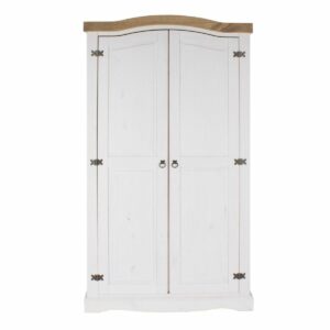 Corona White Pine 2 Door Wardrobe