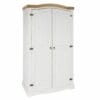 Corona White Pine 2 Door Wardrobe