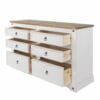 Corona White Pine 3+3 Drawer Wide Chest