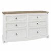Corona White Pine 3+3 Drawer Wide Chest