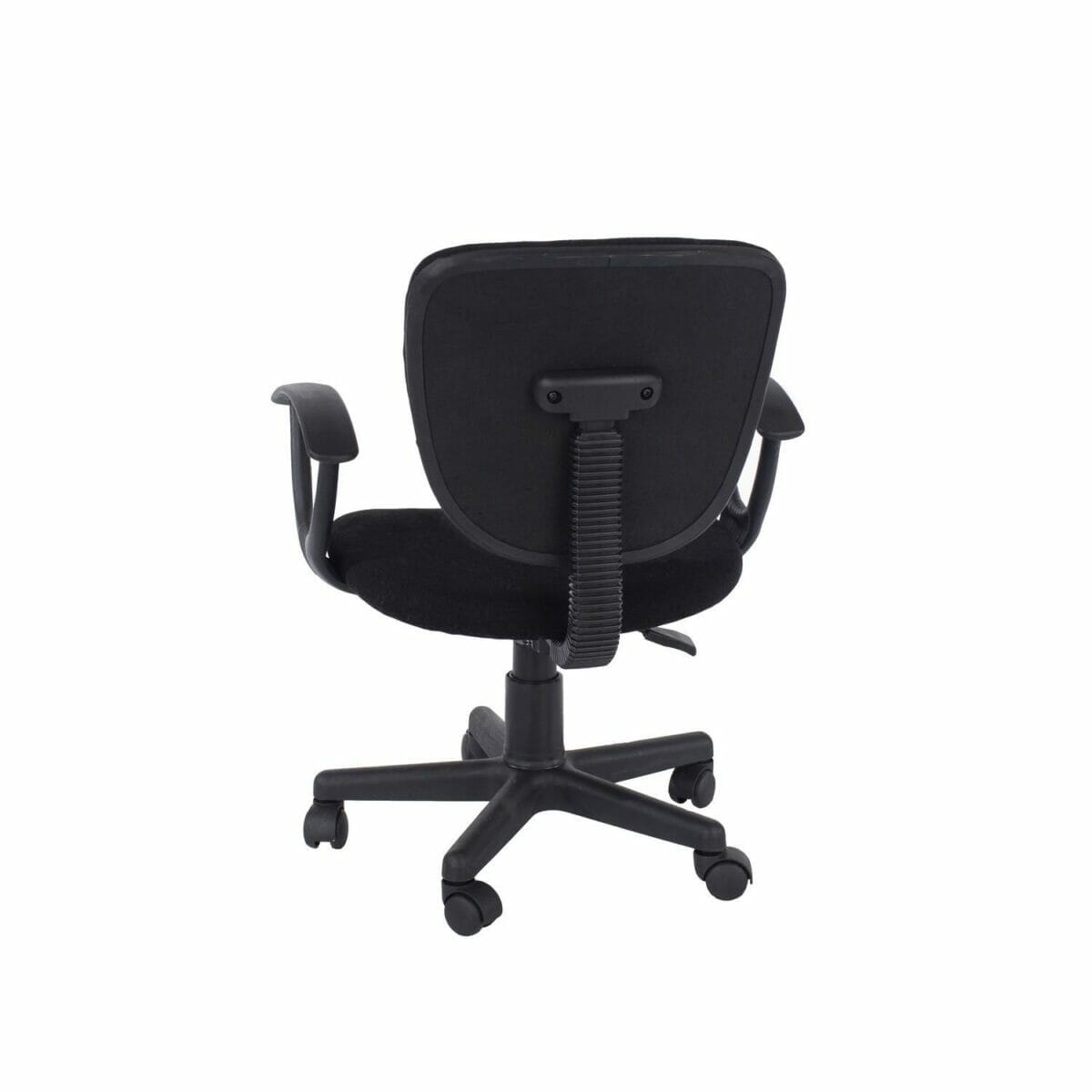 Loft Home Office Plastic Chair In Black Fabric & Black Base