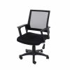 Loft Home Office Plastic Chair In Black Mesh Back & Black Fabric Seat & Black Base