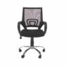 Loft Home Office Plastic Chair In Black Mesh Back, Black Fabric Seat & Chrome Base