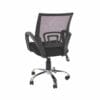 Loft Home Office Plastic Chair In Black Mesh Back, Black Fabric Seat & Chrome Base