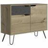 Manhattan Melamine Faced Chipboard Small Sideboard With 2 Doors & 1 Drawer