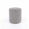 Soft Furnishings Fabric Grey Fabric Upholstered Round Tub Stool