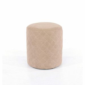 Soft Furnishings Fabric Sand Fabric Upholstered Round Tub Stool
