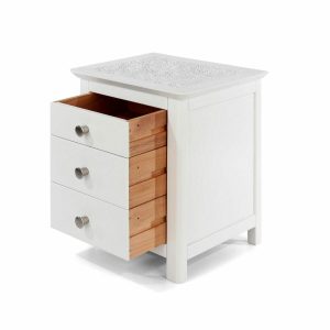 Stirling Softwood 3 Drawer Bedside Cabinet