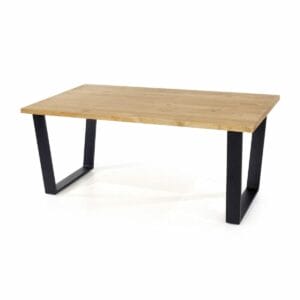 Texas Pine Coffee Table With Black Metal Legs