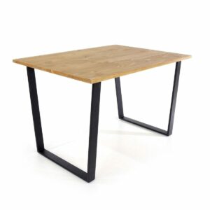 Texas Pine Rectangular Dining With Black Metal Legs