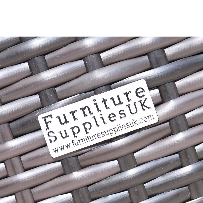 Brown Rattan Garden Furniture Lounger & Coffee Table + Free Rain Cover Set & 2 Green Cushions