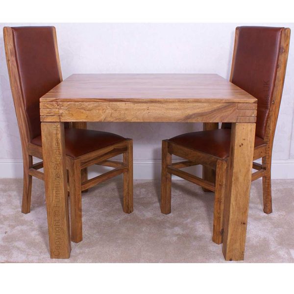 Divine 135Cm Sheesham Dining Table &Amp; 4 Chairs