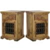 Jali Sheesham Bedside Tables (Pair)