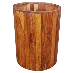 Jali Storage Tub Solid Sheesham Wood Bin