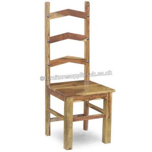 Jali Ruby Arrow Back Dining Chair x2 Solid Wood