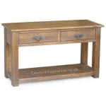 Rustic Farm Console Table 2 Drawer 4