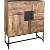 Agra Light Mango 4 Door Tall Cabinet