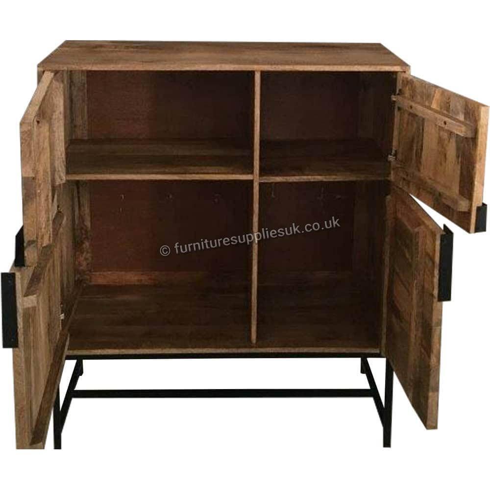 Agra Light Mango 4 Door Tall Cabinet