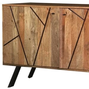 Amar Retro Vintage Light Mango 3 Door Sideboard