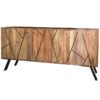 Amar Retro Vintage Light Mango 3 Door Sideboard