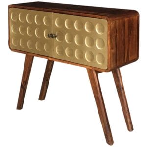 Retro Brass Banner 2 Door Cabinet