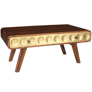 Retro Brass Banner Low Coffee Table