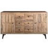 Buddha 2 Door 4 Drawer Sideboard | Iron Base