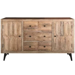 Buddha 2 Door 4 Drawer Sideboard | Iron Base